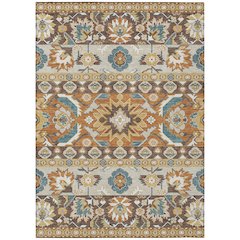 Machine Washable Indoor/Outdoor Chantille ACN2583 Brown 5' x 7'6" Rug