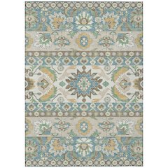 Machine Washable Indoor/Outdoor Chantille ACN2583 Teal 5' x 7'6" Rug