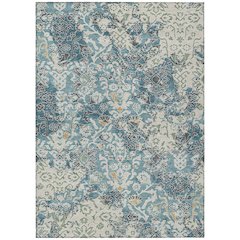 Machine Washable Indoor/Outdoor Chantille ACN2584 Teal 5' x 7'6" Rug