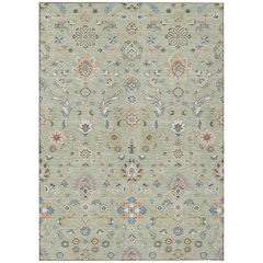 Machine Washable Indoor/Outdoor Chantille ACN2585 Green 5' x 7'6" Rug
