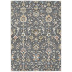 Machine Washable Indoor/Outdoor Chantille ACN2585 Gray 5' x 7'6" Rug