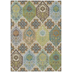 Machine Washable Indoor/Outdoor Chantille ACN2588 Brown 5' x 7'6" Rug