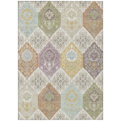 Machine Washable Indoor/Outdoor Chantille ACN2588 Ivory 5' x 7'6" Rug