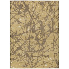 Machine Washable Indoor/Outdoor Chantille ACN2597 Gold 5' x 7'6" Rug