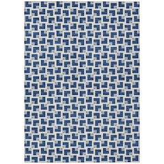 Machine Washable Indoor/Outdoor Chantille ACN2602 Blue 5' x 7'6" Rug