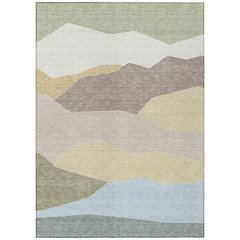 Machine Washable Indoor/Outdoor Chantille ACN2608 Ivory 5' x 7'6" Rug
