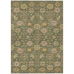 Machine Washable Indoor/Outdoor Chantille ACN2610 Green 5' x 7'6" Rug