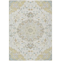 Machine Washable Indoor/Outdoor Chantille ACN2611 Ivory 5' x 7'6" Rug