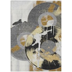 Machine Washable Indoor/Outdoor Chantille ACN2612 Gray 5' x 7'6" Rug