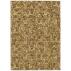 Machine Washable Indoor/Outdoor Chantille ACN2613 Gold 5' x 7'6" Rug