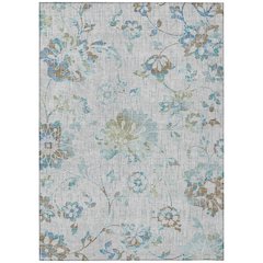 Machine Washable Indoor/Outdoor Chantille ACN2616 Gray 5' x 7'6" Rug