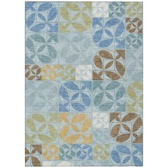 Machine Washable Indoor/Outdoor Chantille ACN2626 Blue 5' x 7'6" Rug