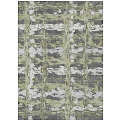 Machine Washable Indoor/Outdoor Chantille ACN2627 Green 5' x 7'6" Rug
