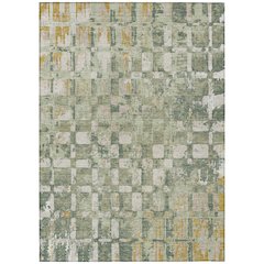 Machine Washable Indoor/Outdoor Chantille ACN2628 Green 5' x 7'6" Rug