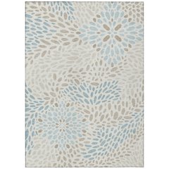 Machine Washable Indoor/Outdoor Chantille ACN2629 Ivory 5' x 7'6" Rug