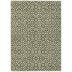 Machine Washable Indoor/Outdoor Chantille ACN2631 Green 5' x 7'6" Rug
