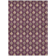 Machine Washable Indoor/Outdoor Chantille ACN2632 Purple 5' x 7'6" Rug