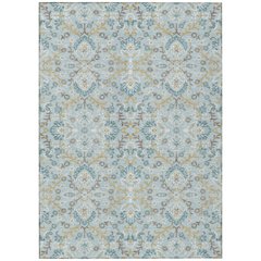 Machine Washable Indoor/Outdoor Chantille ACN2634 Blue 5' x 7'6" Rug