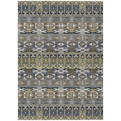 Machine Washable Indoor/Outdoor Chantille ACN2635 Gray 5' x 7'6" Rug
