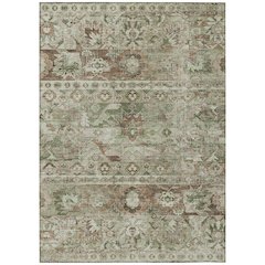 Machine Washable Indoor/Outdoor Chantille ACN2638 Green 5' x 7'6" Rug