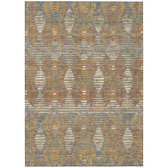 Machine Washable Indoor/Outdoor Chantille ACN2640 Orange 5' x 7'6" Rug
