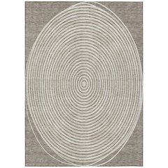 Machine Washable Indoor/Outdoor Chantille ACN2647 Brown 5' x 7'6" Rug