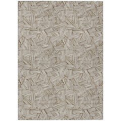 Machine Washable Indoor/Outdoor Chantille ACN2648 Brown 5' x 7'6" Rug