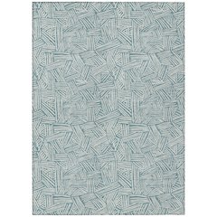 Machine Washable Indoor/Outdoor Chantille ACN2648 Teal 5' x 7'6" Rug