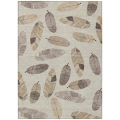 Machine Washable Indoor/Outdoor Chantille ACN2649 Brown 5' x 7'6" Rug