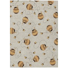 Machine Washable Indoor/Outdoor Chantille ACN2650 Brown 5' x 7'6" Rug