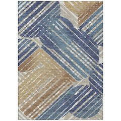 Machine Washable Indoor/Outdoor Chantille ACN2653 Blue 5' x 7'6" Rug