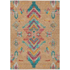 Machine Washable Indoor/Outdoor Chantille ACN2661 Orange 5' x 7'6" Rug