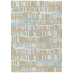 Machine Washable Indoor/Outdoor Chantille ACN2663 Blue 5' x 7'6" Rug