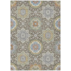 Machine Washable Indoor/Outdoor Chantille ACN2667 Brown 5' x 7'6" Rug