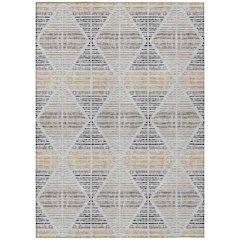 Machine Washable Indoor/Outdoor Chantille ACN2671 Gray 5' x 7'6" Rug