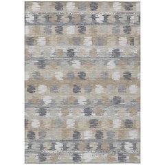 Machine Washable Indoor/Outdoor Chantille ACN2673 Brown 5' x 7'6" Rug