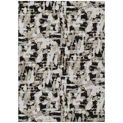 Machine Washable Indoor/Outdoor Chantille ACN2678 Black 5' x 7'6" Rug