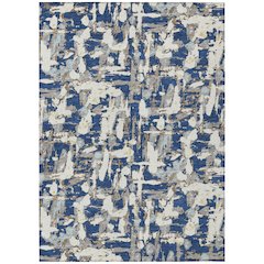 Machine Washable Indoor/Outdoor Chantille ACN2678 Blue 5' x 7'6" Rug