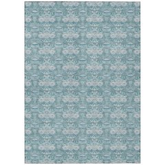 Machine Washable Indoor/Outdoor Chantille ACN2682 Teal 5' x 7'6" Rug