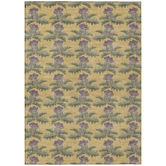 Machine Washable Indoor/Outdoor Chantille ACN2684 Gold 5' x 7'6" Rug