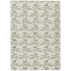 Machine Washable Indoor/Outdoor Chantille ACN2684 Ivory 5' x 7'6" Rug