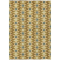 Machine Washable Indoor/Outdoor Chantille ACN2687 Gold 5' x 7'6" Rug