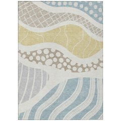 Machine Washable Indoor/Outdoor Chantille ACN2689 Ivory 5' x 7'6" Rug