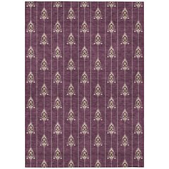 Machine Washable Indoor/Outdoor Chantille ACN2691 Purple 5' x 7'6" Rug