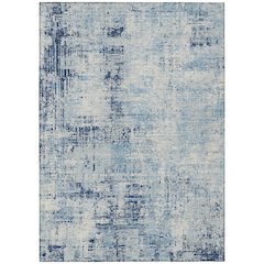 Machine Washable Indoor/Outdoor Chantille ACN2693 Blue 5' x 7'6" Rug