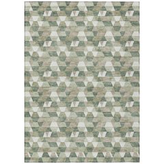 Machine Washable Indoor/Outdoor Chantille ACN2694 Green 5' x 7'6" Rug