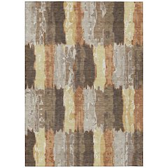 Machine Washable Indoor/Outdoor Chantille ACN2697 Brown 5' x 7'6" Rug