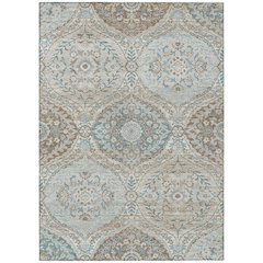 Machine Washable Indoor/Outdoor Chantille ACN2698 Ivory 5' x 7'6" Rug