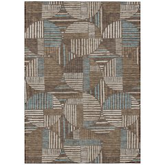 Machine Washable Indoor/Outdoor Chantille ACN2700 Brown 5' x 7'6" Rug