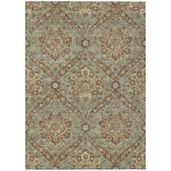 Machine Washable Indoor/Outdoor Chantille ACN2703 Green 5' x 7'6" Rug